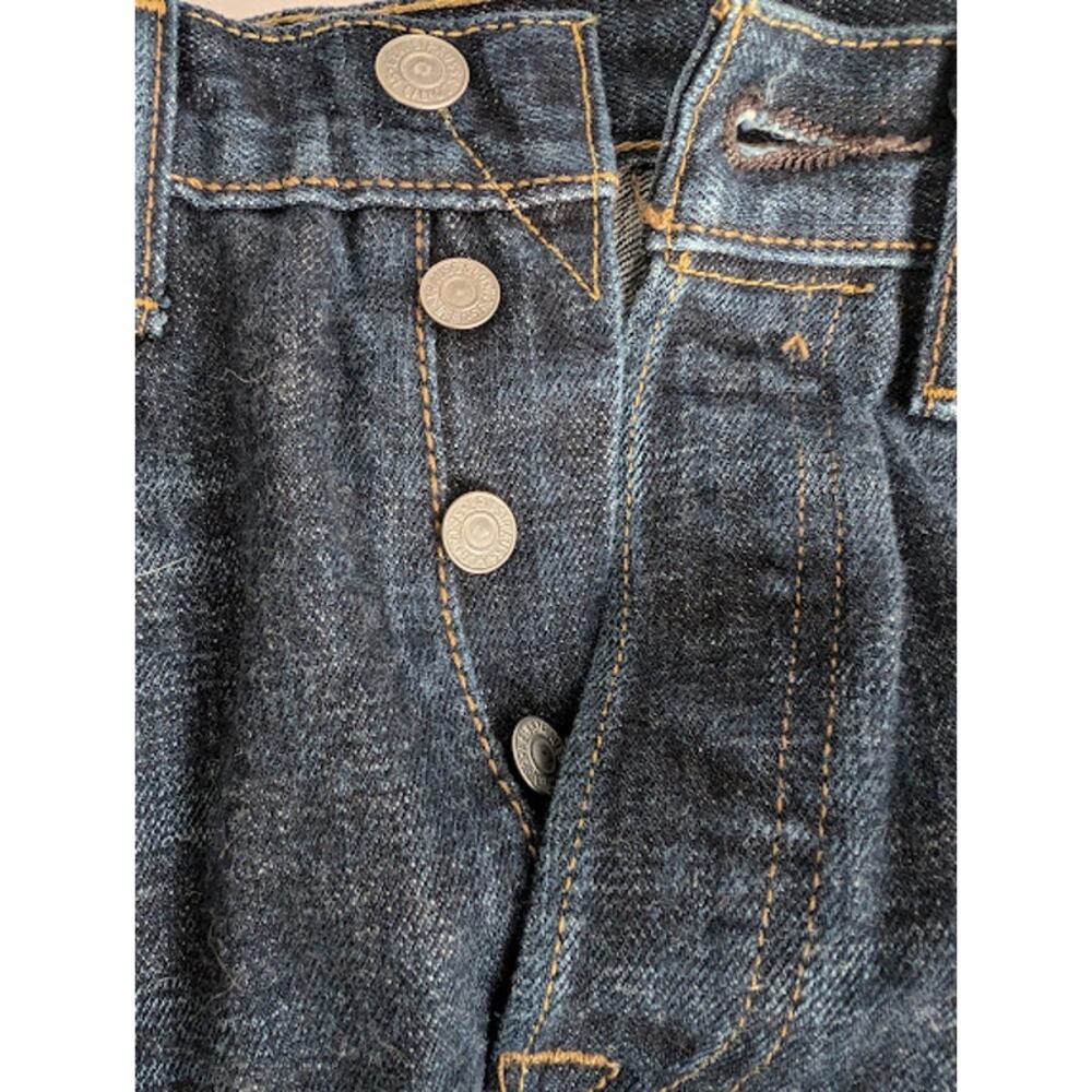 501 dark blue Levi Straus Jeans 30 W 32 L Retro bikercore Heritage Normcore - Picture 6 of 13